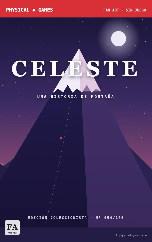 Carátula fan-art de Celeste para caja de Nintendo Switch